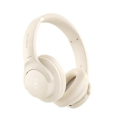 Kopfhörer Soundcore Q20i mit Kabel und Bluetooth, integriertes Mikrofon, Schnellladung, weiß