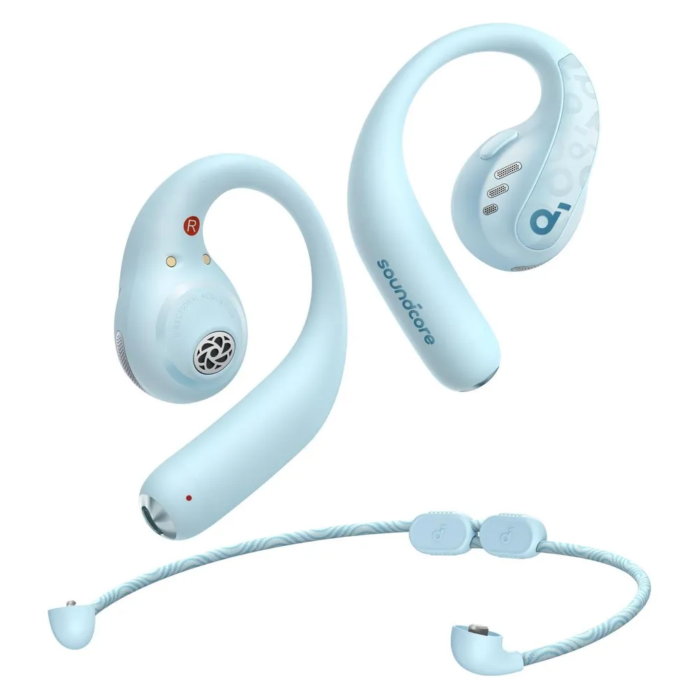 Soundcore AeroFit Pro kabellose Bluetooth Sport Kopfhörer Anrufe IPX5 Aquamarin