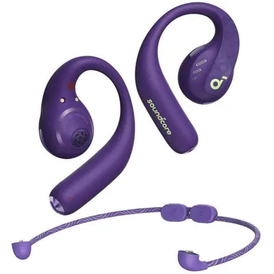 Kopfhörer Soundcore AeroFit Pro kabellos Bluetooth mit Geräuschunterdrückung, Mikrofon und Sprachsteuerung, lila