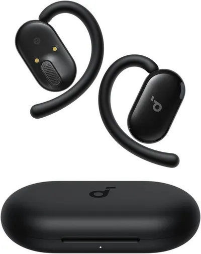 SoundCore by Anker V20i verstellbare Ohrhaken, BT 5.4 Open-Ear-Kopfhörer (Google Assistant, Siri, KI-gestützte Geräuschunterdrückung, BassUp™-Technologie)