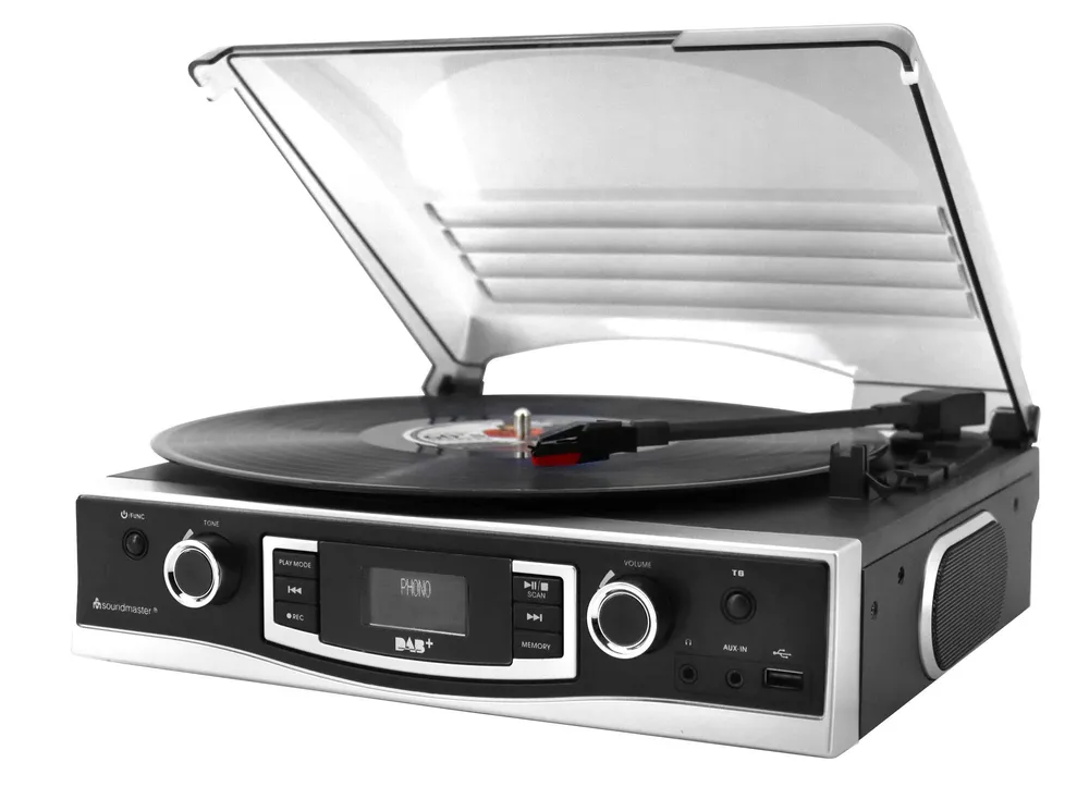 PL590 Schwarz Plattenspieler
