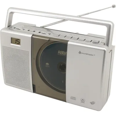 Tragbares Stereosystem Soundmaster RCD1185 Digital FM CD Grau