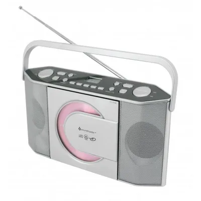 Tragbares Stereosystem Soundmaster RCD1755SI Silber mit CD und Radio UKW