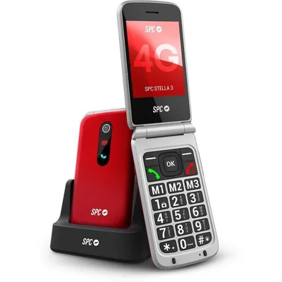 Mobiltelefon SPC Stella 3 4G XL-Tasten SOS Fernkonfiguration Rot