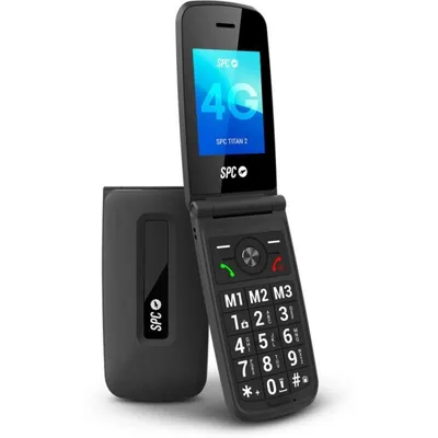 Handy SPC Titan 2 Schwarz 4G Große Tasten 105 dB Wasserschutz