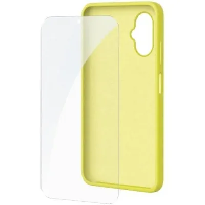 Hülle SPC Wuum One Protection Pack Silikon Gelb mit Panzerglas für SPC Wuum One
