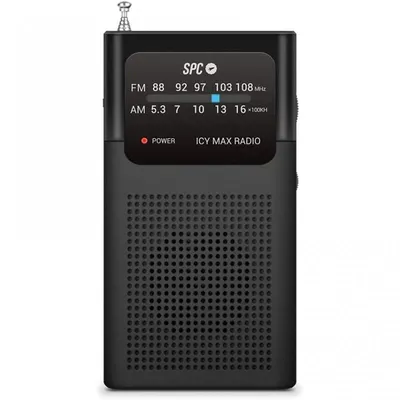 SPC Icy Max Analoges tragbares Radio Schwarz
