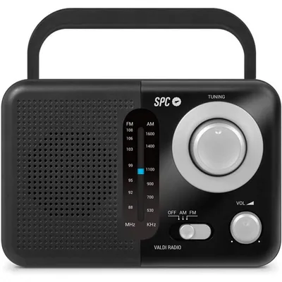 SPC Valdi Analoges tragbares Radio Schwarz