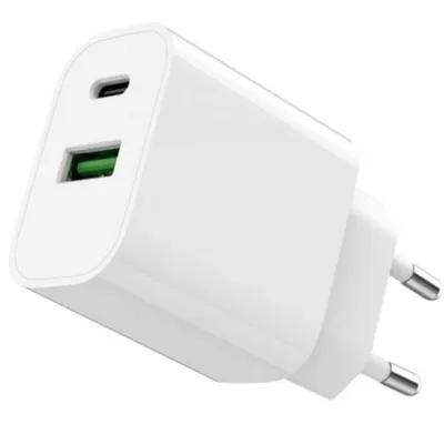 Wandladegerät SPC Fast Charger 4341B 1xUSB Typ-C 1xUSB 20W Weiß