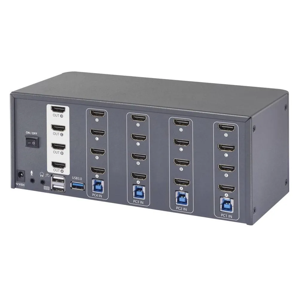 KVM Switch SpeaKa Professional 4 Ports HDMI 2.0b 4K60