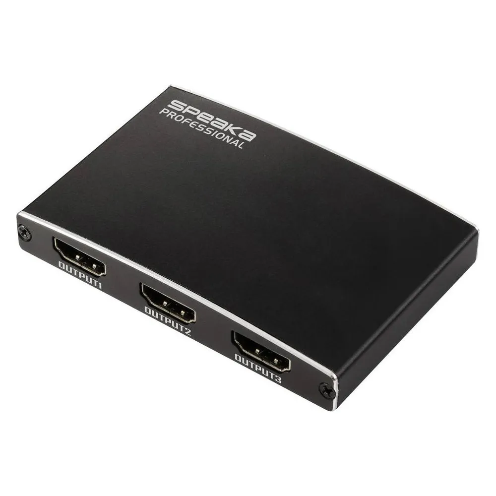 HDMI Splitter SpeaKa Professional SP-13803912 1 Eingang 3 Ausgänge USB-C Aluminium