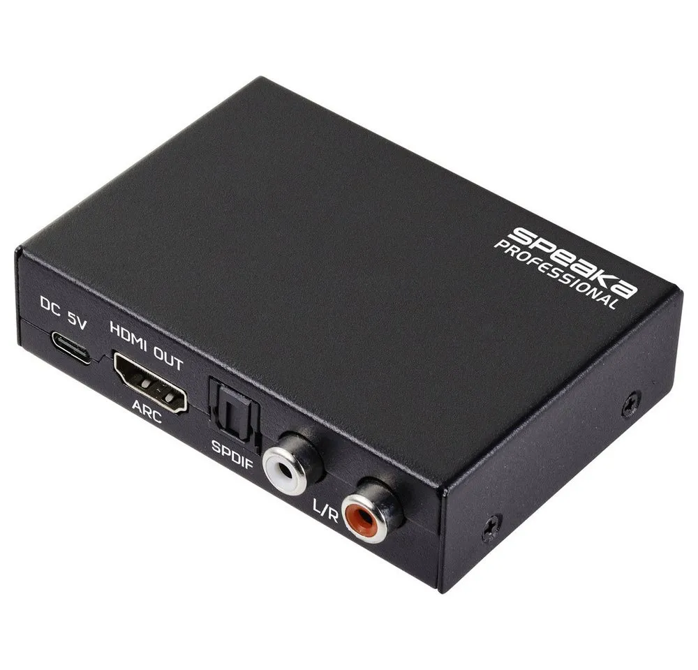 SpeaKa Professional SpeaKa Professional Audio Extraktor SP-HDA-190 [HDMI - HDMI] 3840 x 21 Audio-Adapter, 80.00 cm