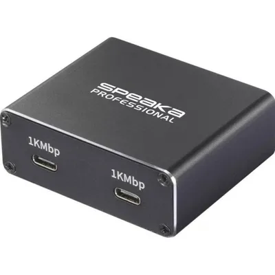 Switch SpeaKa Professional SP-GNS-240 1 RJ45 Eingang 2 USB-C Ausgänge