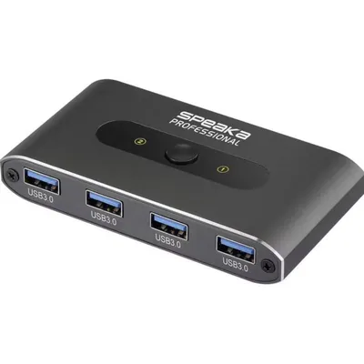 USB Switch SpeaKa Professional 2 Ports 625 MB/s SP-13710916 mit Kabel-Fernbedienung