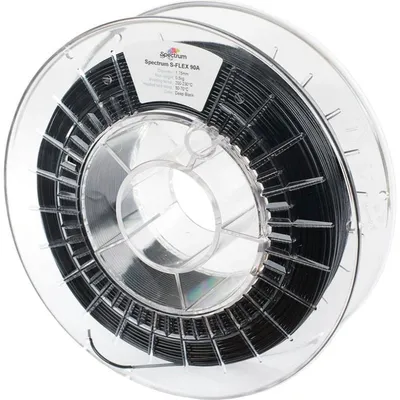 Filament S-Flex 90A Spectrum 80255 Schwarz 1,75 mm Flexibel Hohe Beständigkeit
