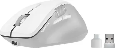LIBERA Wiederaufladbare Maus, kabellos, Bluetooth, leise, weiß Maus