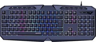 LUDICIUM RGB Rainbow Gaming Tastatur, schwarz