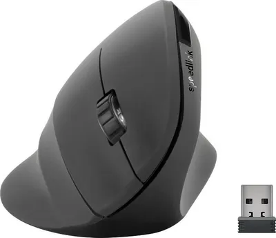PIAVO Ergonomie Vertikal Maus - kabellos, rubber-schwarz