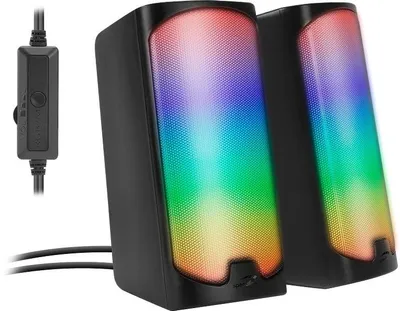 TONOS RGB Gaming Stereo Lautsprecher, schwarz
