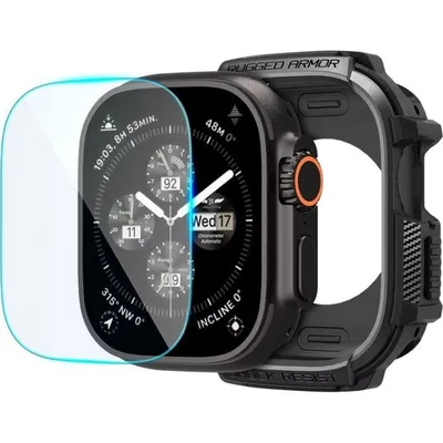 Spigen Rugged Armor Hülle für Apple Watch Ultra mit Tempered Glass