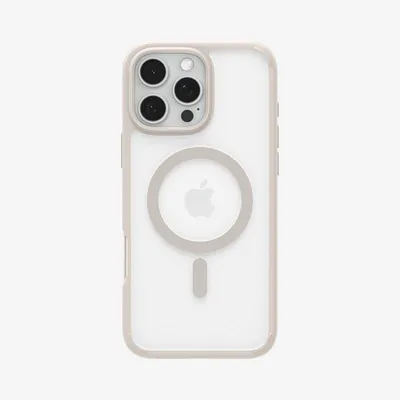 Handyhülle SPIGEN Ultra Hybrid MagFit Cover Polycarbonat TPU Beige Transparent MagSafe für iPhone 16 Pro