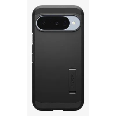 Handyhülle Spigen Tough Armor Cover Dual-Layer PC TPU Schwarz Ständer für Pixel 10 Pro