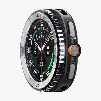 Hülle Spigen Bezel Tune für Samsung Watch 8 Classic 46mm Edelstahl Silber