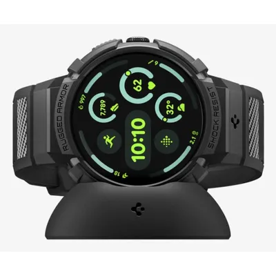 Funda Spigen Pixel Watch 4 45mm Schwarz TPU Stoßfest Modern