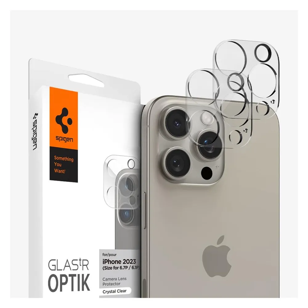 Spigen Glas.tR Optik (Apple iPhone 15 Pro, Apple iPhone 15 Pro Max)