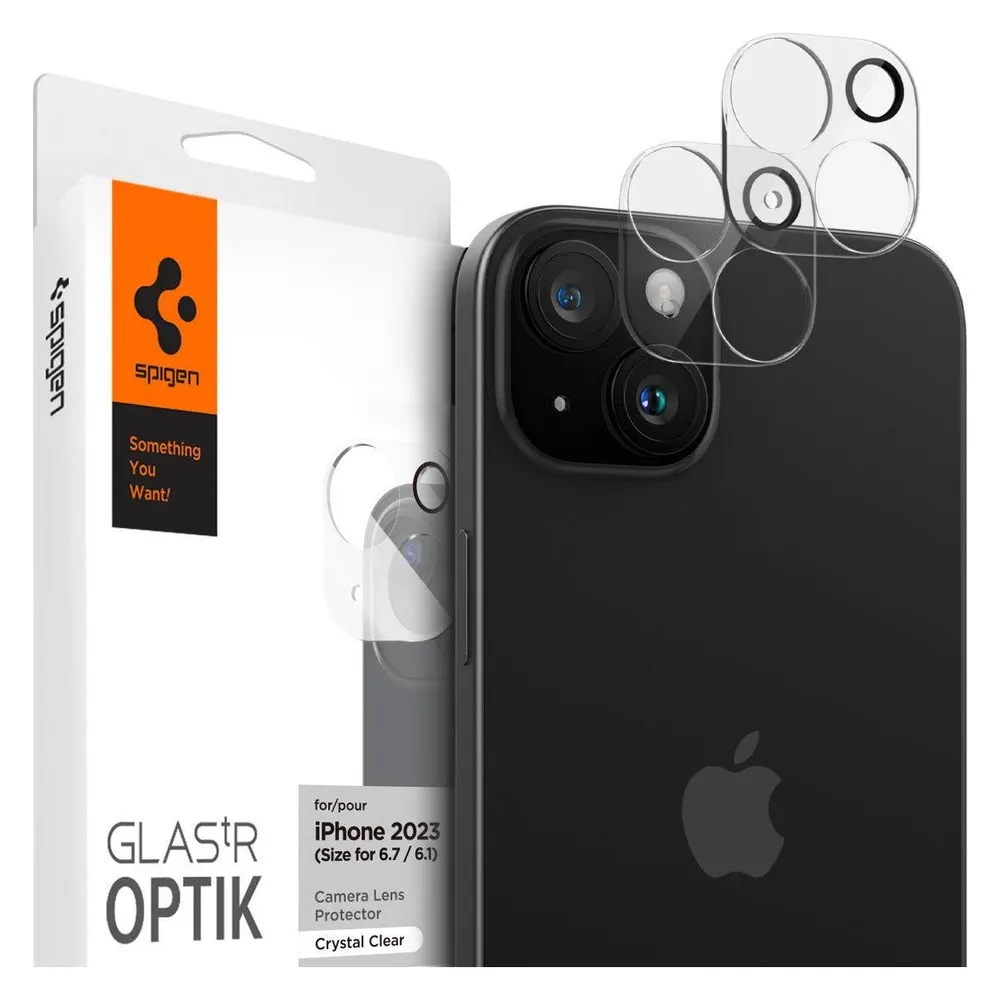 Spigen Glas.tR Optik (2 Stk., Apple iPhone 15, Apple iPhone 15 Plus)