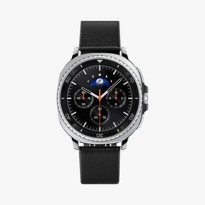Spigen Enzo Armband für Samsung Watch 8/8 Classic Echtleder Schwarz