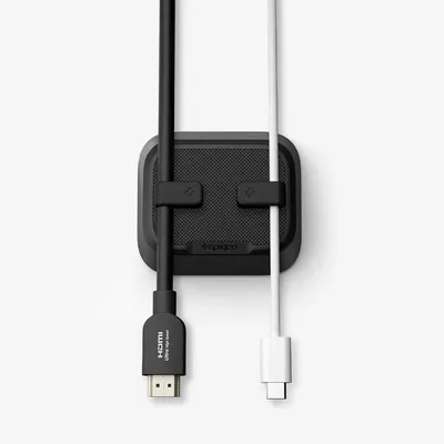 Kabelorganizer Spigen LD103 Schwarz selbstklebend für Schreibtisch