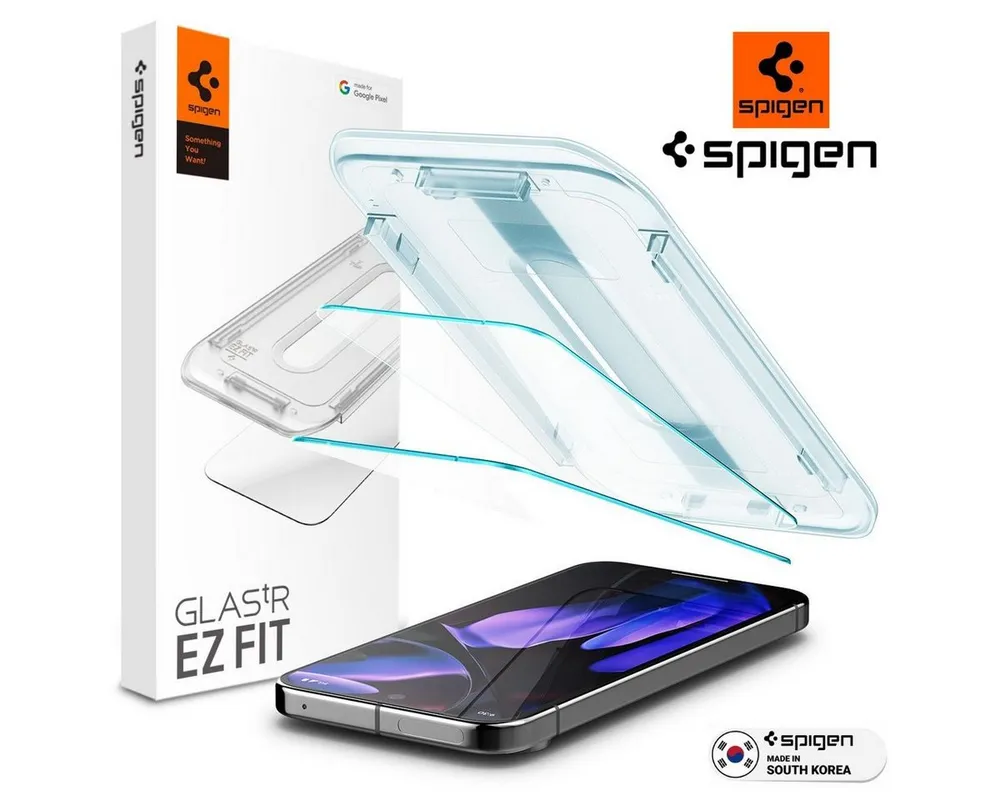 Spigen Displayschutzfolie 2x Panzerglas für Google Pixel 10 / 9 Pro XL Schutzglas Panzerfolie, 2er-Pack, 2 Stück, Tempered Glass, Anti-Fingerabdruck, Case Friendly, Hartglas