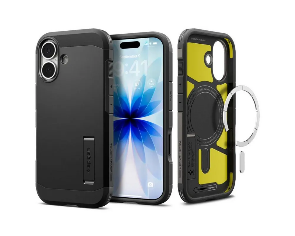 Spigen Handyhülle Tough Armor T Magnetfunktion Kompatibel mit iPhone 17 Schwarz 6