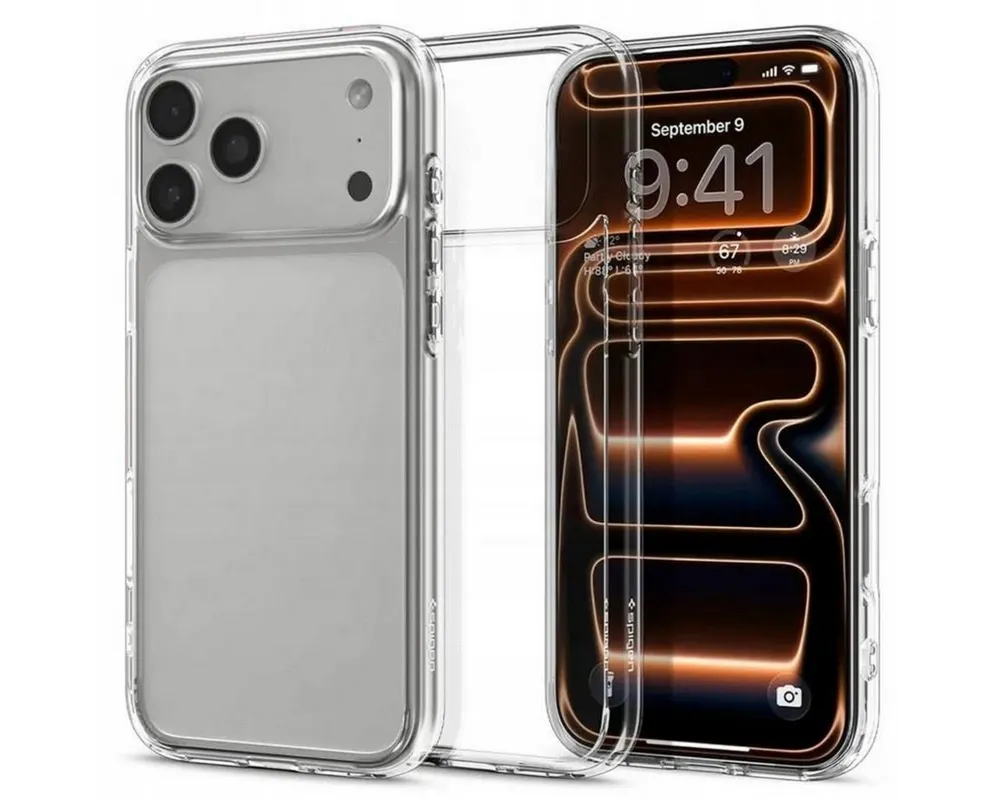 Spigen Handyhülle Ultra Hybrid Case Transparent Kompatibel mit iPhone 17 Pro Max 6,9, Hybridhülle mit stoßdämpfendem Rahmen und klarer Optik