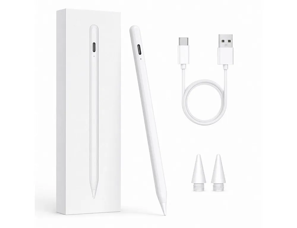 SpionProfi Eingabestift Stylus Stift für Apple iPad Tablet Touchscreen mit USB-C Schnellladung (1-St) Geeignet für Apple iPad 6, 7, 8, 9, 10, Mini, iPadPro Tablet