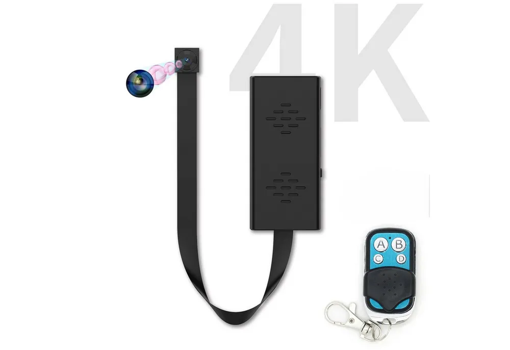 SpionProfi Überwachungskamera 128GB 4K Mini Kamera Video Aufnahme Bewegungsmelder Einbau Nistkasten (Innenbereich, Außenbereich (nicht Wasserdicht), 1-tlg., 4K Ultra HD Mini Spycam Spion versteckte Kamera Einbau)