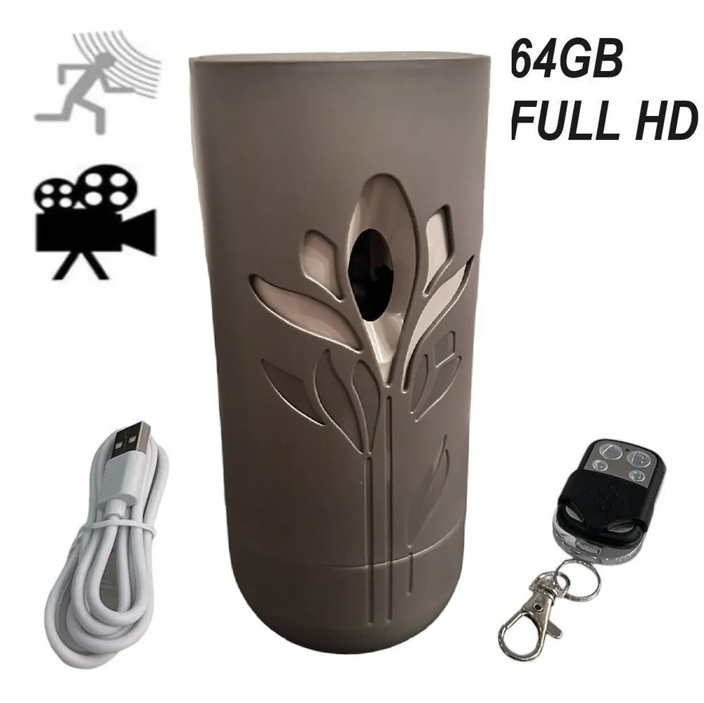 SpionProfi Überwachungskamera 128GB Mini Kamera FULL HD Video Ton Haus Cam mit Bewegungsmelder (Innenbereich, 1-tlg., Lufterfrischer versteckte Kamera Spycam Spion Haus Mini Cam)