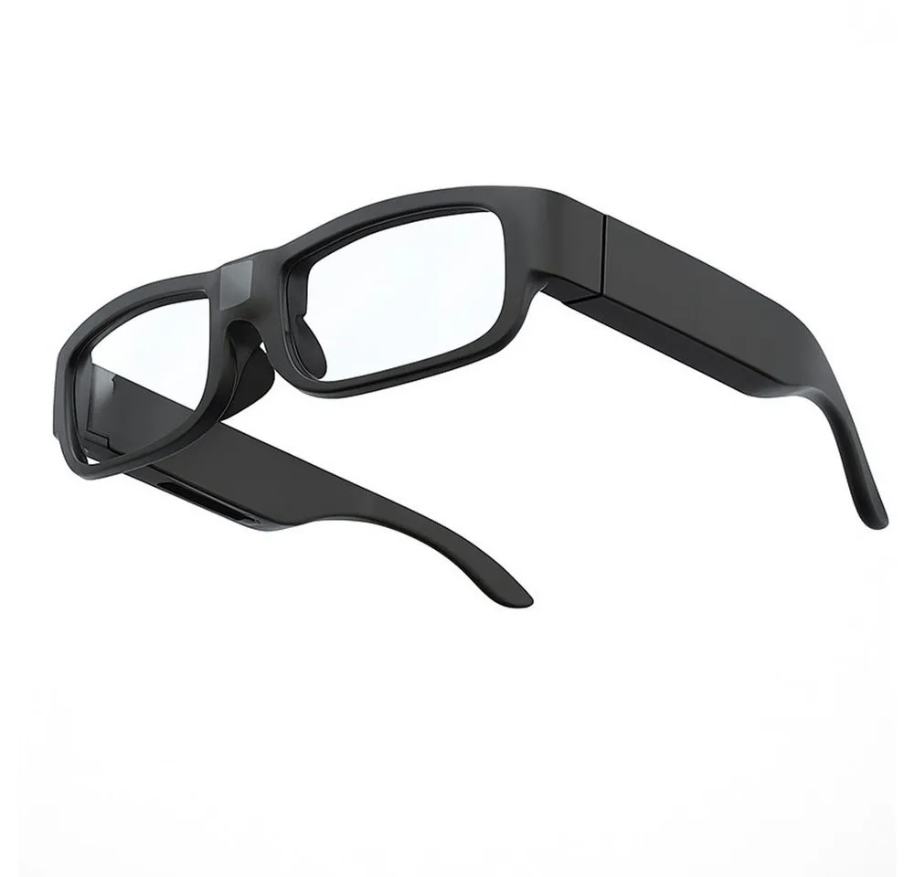 SpionProfi Überwachungskamera 32GB Brille Mini Kamera 4k Video Ton Aufnahme Überwachung Sicherheit (Innenbereich, Außenbereich, 1-tlg., Brille versteckte Mini 4K Kamera Spycam Spion Recorder)