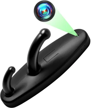 SpionProfi Überwachungskamera 32GB Kleiderhaken Mini Kamera Video Ton Bild Aufnahme Haus Zimmer (Innenbereich, 1-tlg., Versteckte Kamera Mini Spycam Spion Cam im Kleiderhaken)