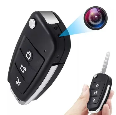 SpionProfi Überwachungskamera 32GB Mini Kamera Autoschlüssel Video Ton Aufnahme Haus Auto Zimmer (Innenbereich, Außenbereich, 1-tlg., Autoschlüssel mit versteckte Mini Kamera Spycam Spion Haus Mini Cam)
