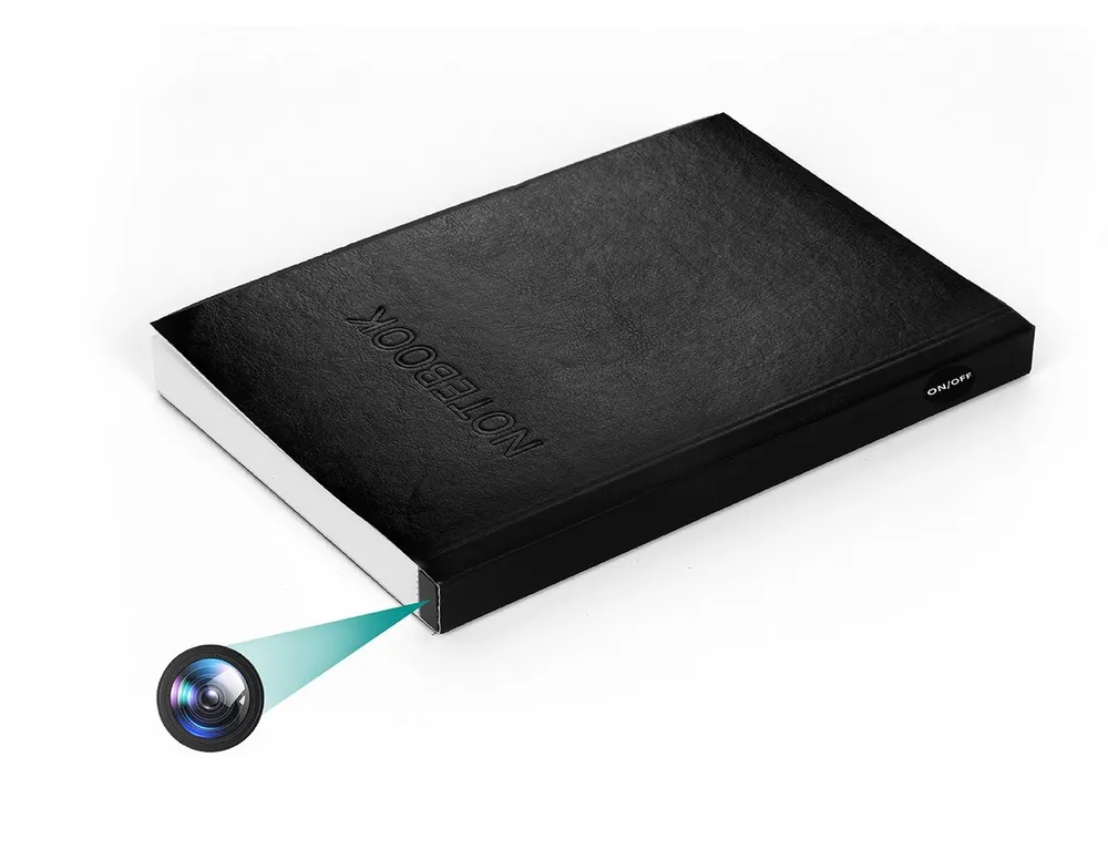 SpionProfi Überwachungskamera 32GB Mini Kamera FULL HD Notizbuch Video Ton Aufnahme Überwachung Cam (Innenbereich, 1-tlg., Versteckte Kamera Mini Spycam Video Ton Aufnahme Haus Büro Geschäft)