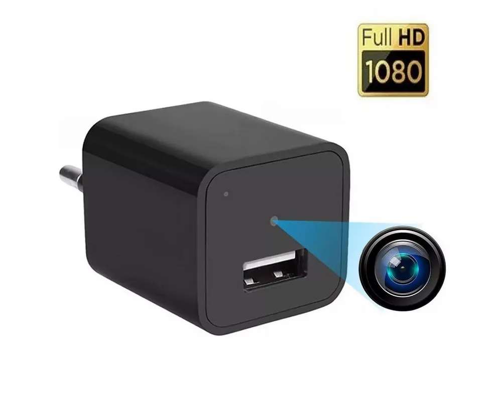 SpionProfi Überwachungskamera Mini Kamera Video Ton Überwachungskamera mit Bewegungsmelder Haus Cam (Innenbereich, Universal Usb Ladegerät versteckte Kamera Spycam Spion Haus Mini Cam)