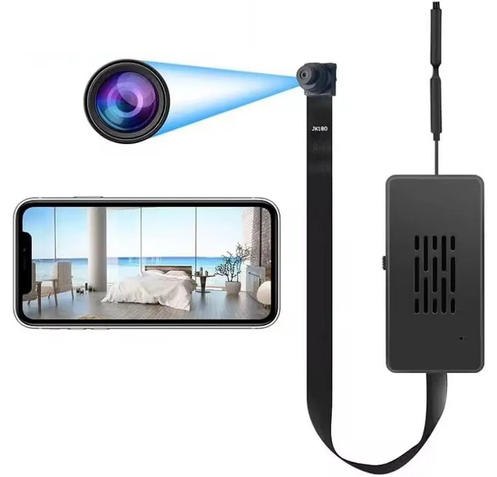 SpionProfi Überwachungskamera Mini Wifi Kamera IP Live Wlan Knopf Einbau Video Ton Aufnahme (Außenbereich, Innenbereich, 1-tlg., WLAN WIFI P2P LIVE Kamera mit 120° Aufnahmewinkel & Bewegungsmelder)