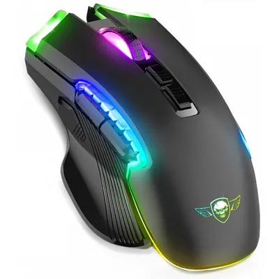 Spirit of Gamer Elite M70 Kabellose Gaming-Maus RGB 4800 DPI Schwarz