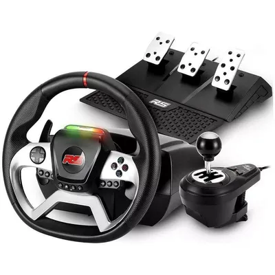 Lenkrad Spirit of Gamer SOG-RWF1080RS 1080° Force Feedback 18 Tasten 3 Metallpedale PC PlayStation Xbox