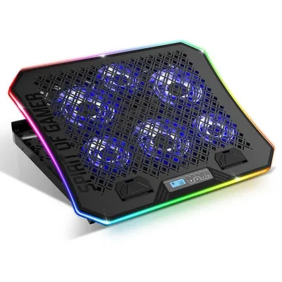 Notebook-Kühler Spirit of Gamer SOG-VE1200 Airblade RGB 6 Lüfter 17 Zoll