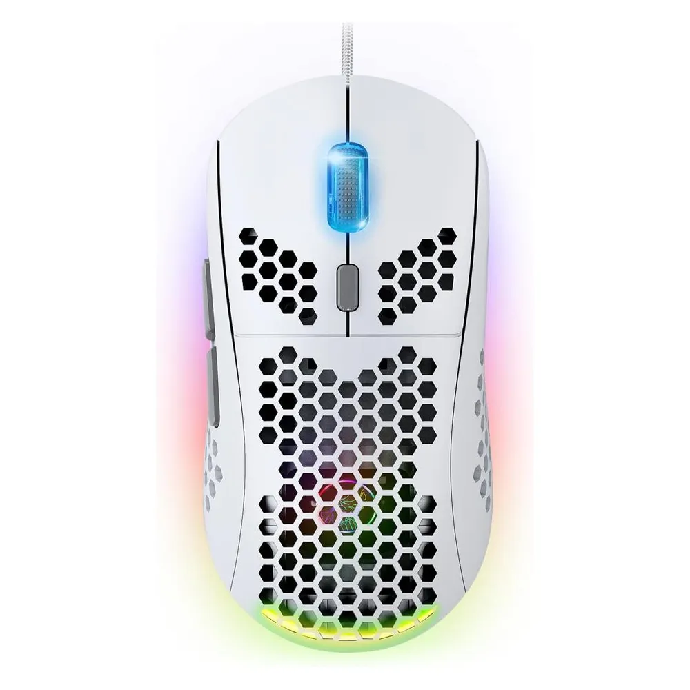 Ratón Spirit of Gamer PRO-M4 ARTIC USB 12800 DPI Blanco Iluminación 6 Botones
