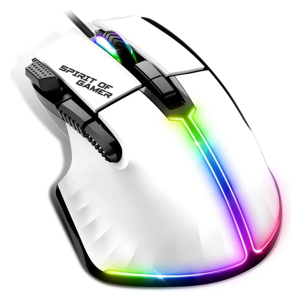 Spirit of Gamer Pro M5 RGB Gaming-Maus 12800DPI Weiß