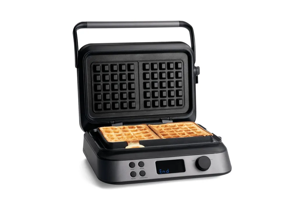 Springlane Waffeleisen Wanda - Doppelwaffeleisen für Belgische Waffeln, mit Überlaufrille, 1600,00 W, LCD Display zur Anzeige der Backfarbe